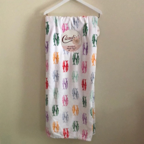 Candie's Vibrant Fish SARDINE Pattern Throw Blanket - Picture 1 of 9